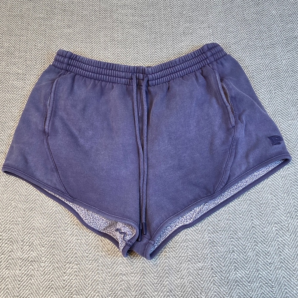 PINK Victoria's Secret Navy Blue Fleece Dolphin Lounge Shorts Womens Medium M